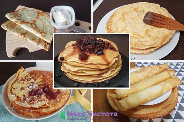 5 types of pancakes on Shrovetide