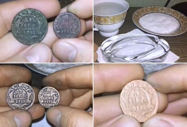 cleaning soda coins