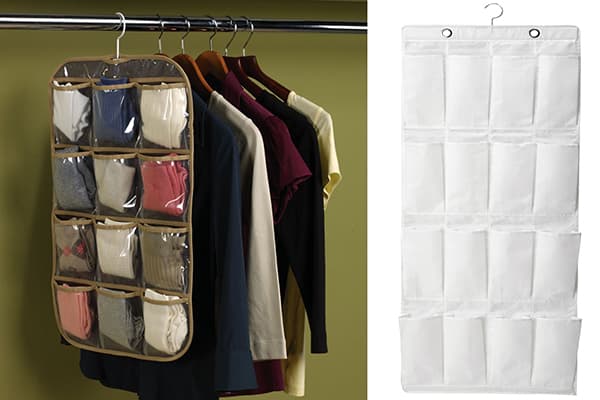 Hanging organizers with pockets