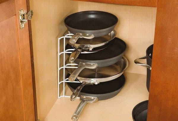 pans in the cupboard