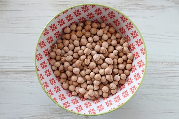 Bowl with chickpeas