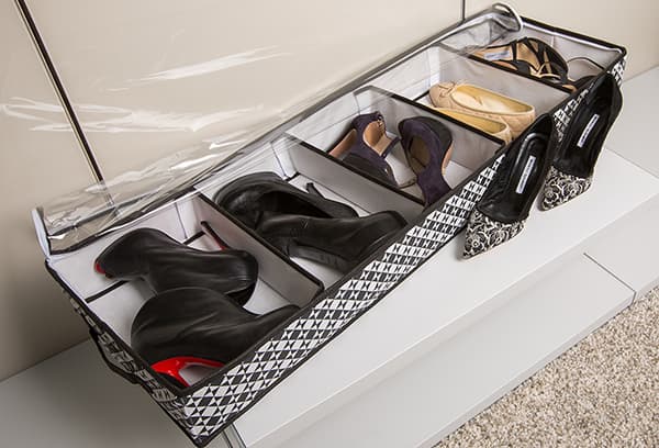 Women's shoes in the organizer