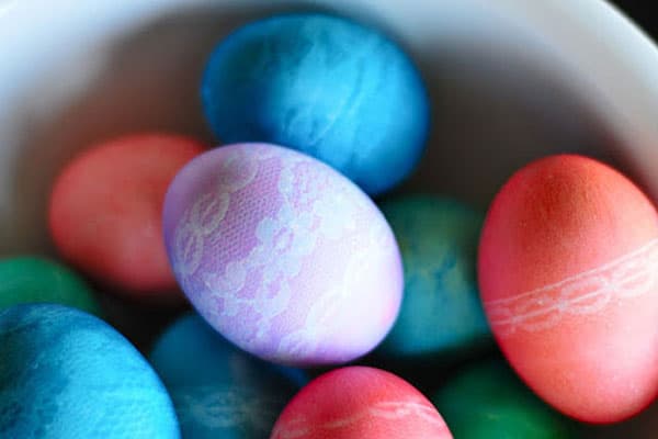 Lacy easter eggs