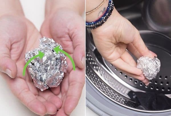 Machine washable with foil ball