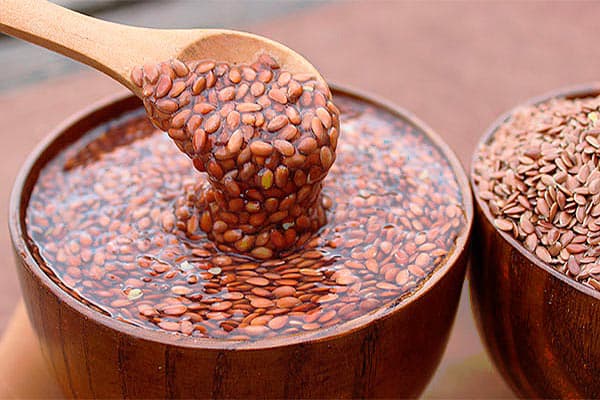 Flax seeds after soaking