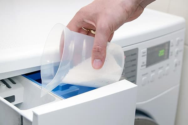 Máquina de lavar roupa em pó