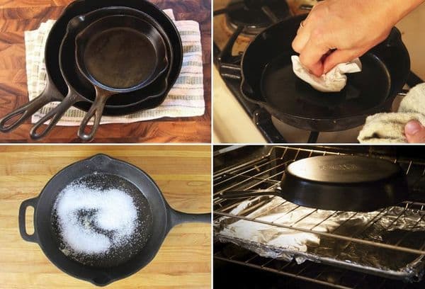 Annealing a cast iron pan