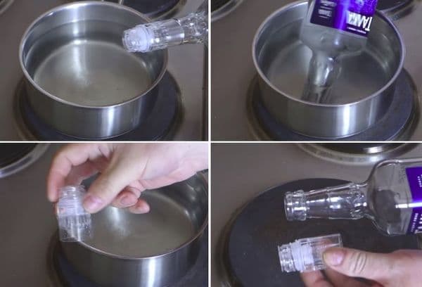 Removing a dispenser from a bottle