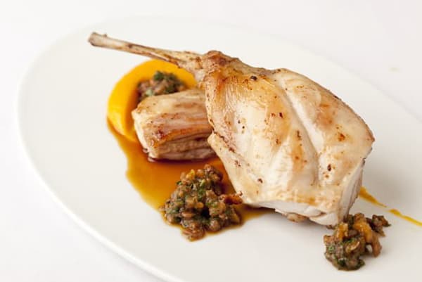 Rabbit with vegetable sauce