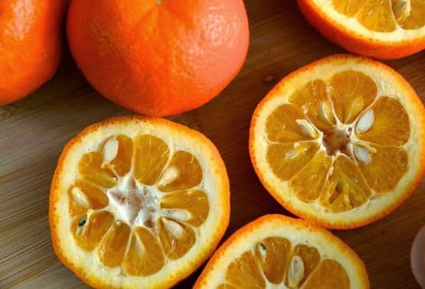 Cut oranges