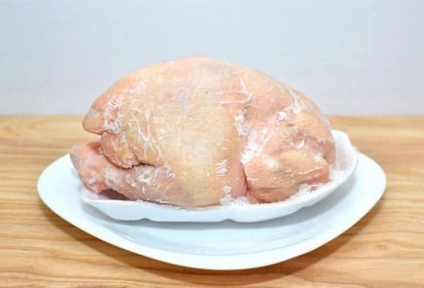 Whole frozen chicken