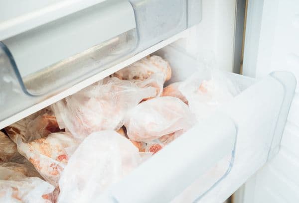 Meat storage in the freezer