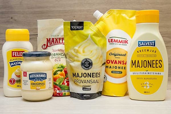 Different types of mayonnaise