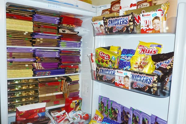 Chocolates in the fridge