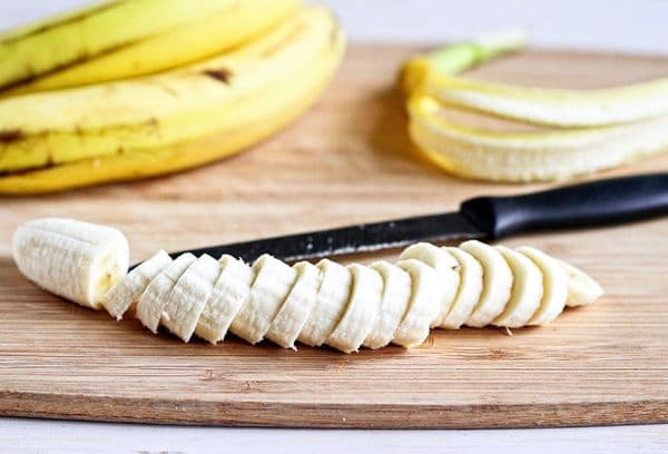 chopped bananas