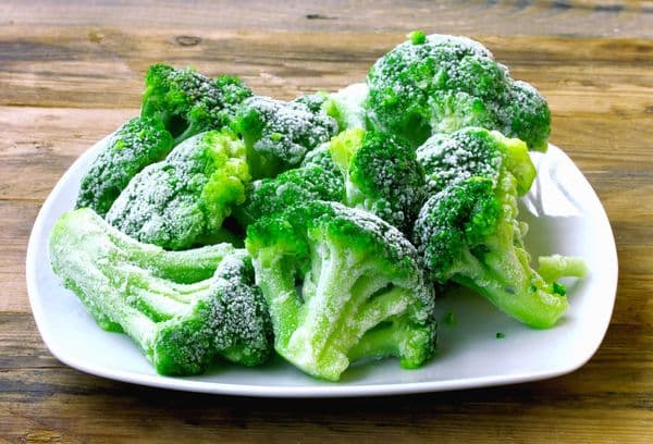 Plate of Frozen Broccoli