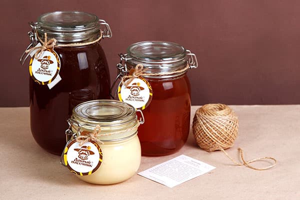 Honey in Glass Jars