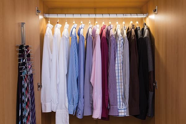 Clothes in the closet