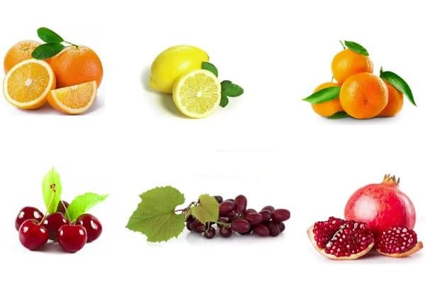 Ulike frukt