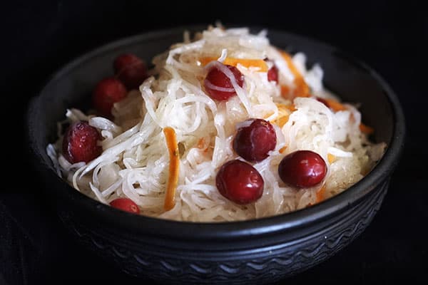 Fermented Cabbage with Cranberries