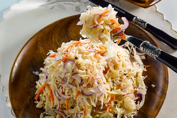 Sauerkraut with onions and carrots