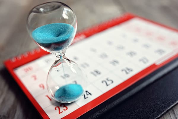 Timeglass og kalender