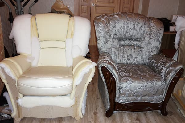 Upholstering of upholstered furniture