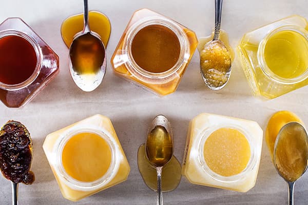 Différents types de miel
